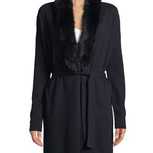 I.N.C. Sweater w/ Faux Fur Removable Collar-Small